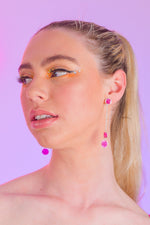 Sparkly Chain Drop Earrings with Sterling Silver Stud