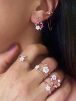 Spring Floral Rose Gold Earrings