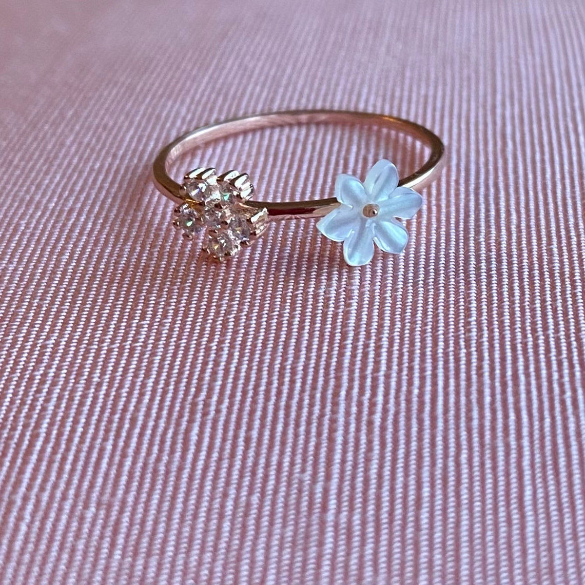 Spring Flowers - Rings with single flower No8 Size Size O