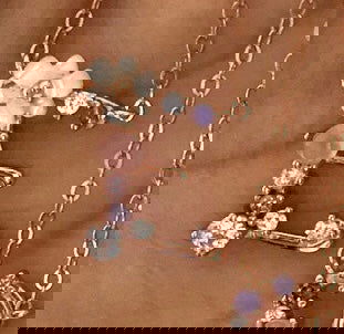 Spring letters- Initials - Rose gold plated silver E