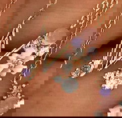 Spring letters- Initials - Rose gold plated silver M