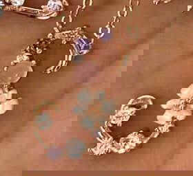 Spring letters- Initials - Rose gold plated silver S