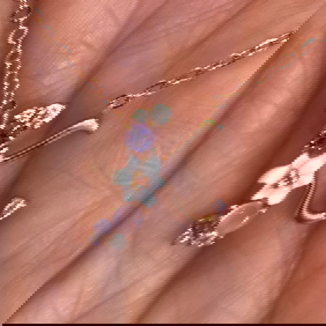 Spring letters- Initials - Rose gold plated silver K