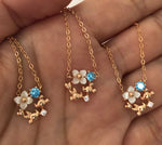 Spring necklace with Mickey and Minnie