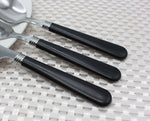 Cutlery Sets Stainless Steel Basic 24 piece Set Black Plastic PP Handle Dishwasher Safe