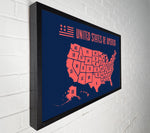 States Of America 1 Framed Canvas