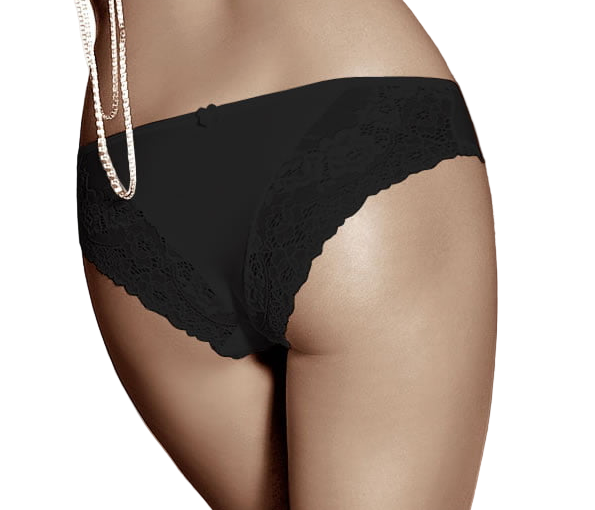 Roza Stefi Black Full Embroidered Briefs