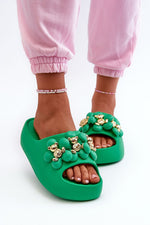 Step In Style Lightweight Foam Flip-Flops with Embellished Straps