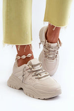 Step In Style Massive Platform Sneakers with Decorative Lacing