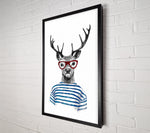 Steve The Stag 1 Framed Canvas