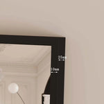 Takara - Full Length Leaner Black Metal Rectangle Mirror - 180cm x 90cm