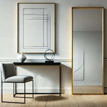 Takara- Full Length Leaner Gold Metal Rectangle Mirror - 150cm x 60cm
