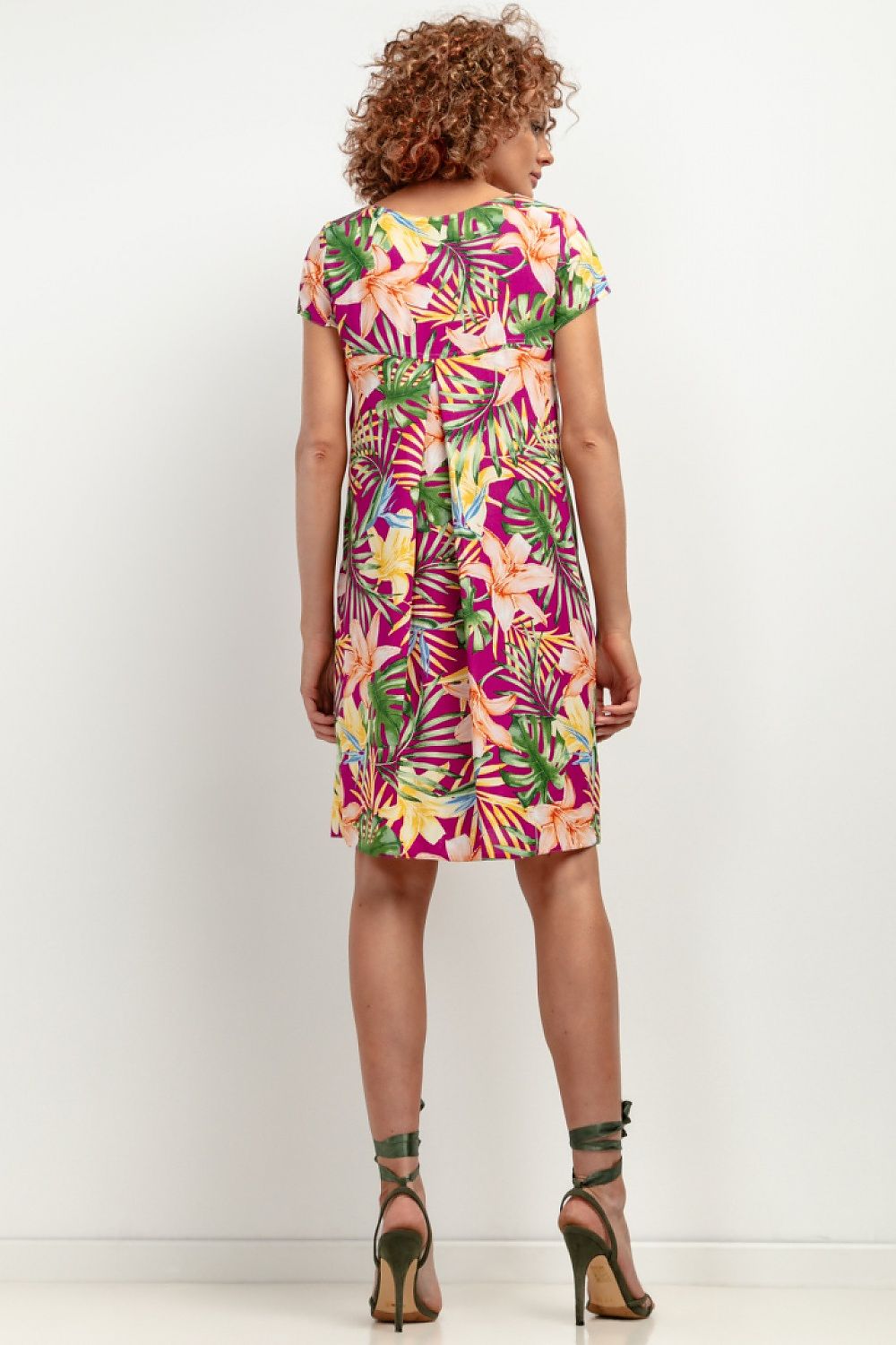 Tessita Patterned Viscose Knee-Length Day Dress
