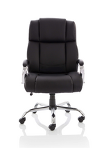 Texas High Back Heavy Duty Executive Black Leather Office Chair with Arms Black Leather