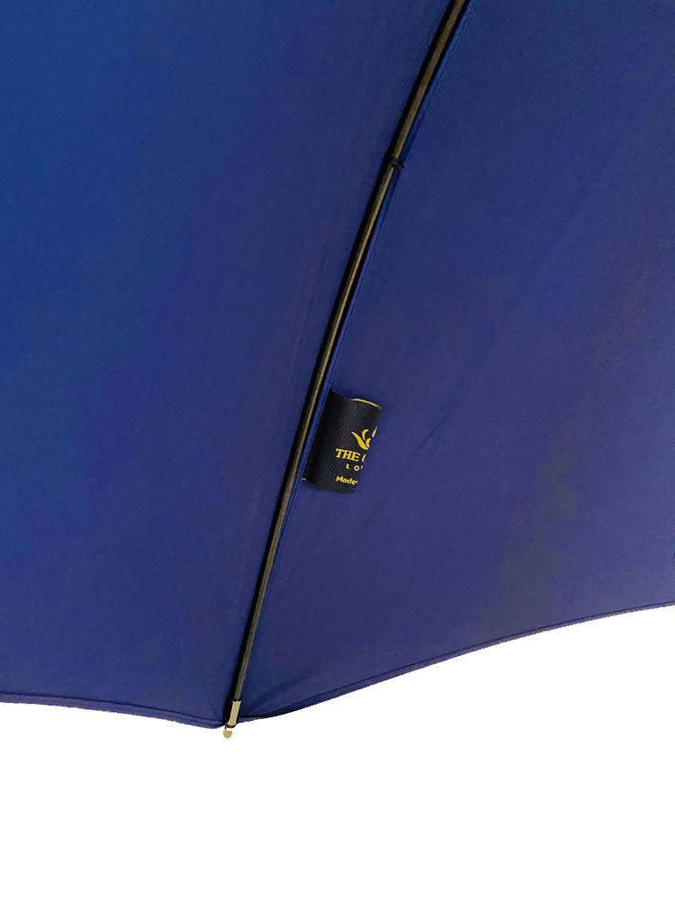 The Cotton® Crook Wooden Handle Umbrella- French Navy