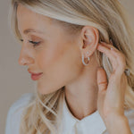 Dainty London The Silver Hebe Hoops