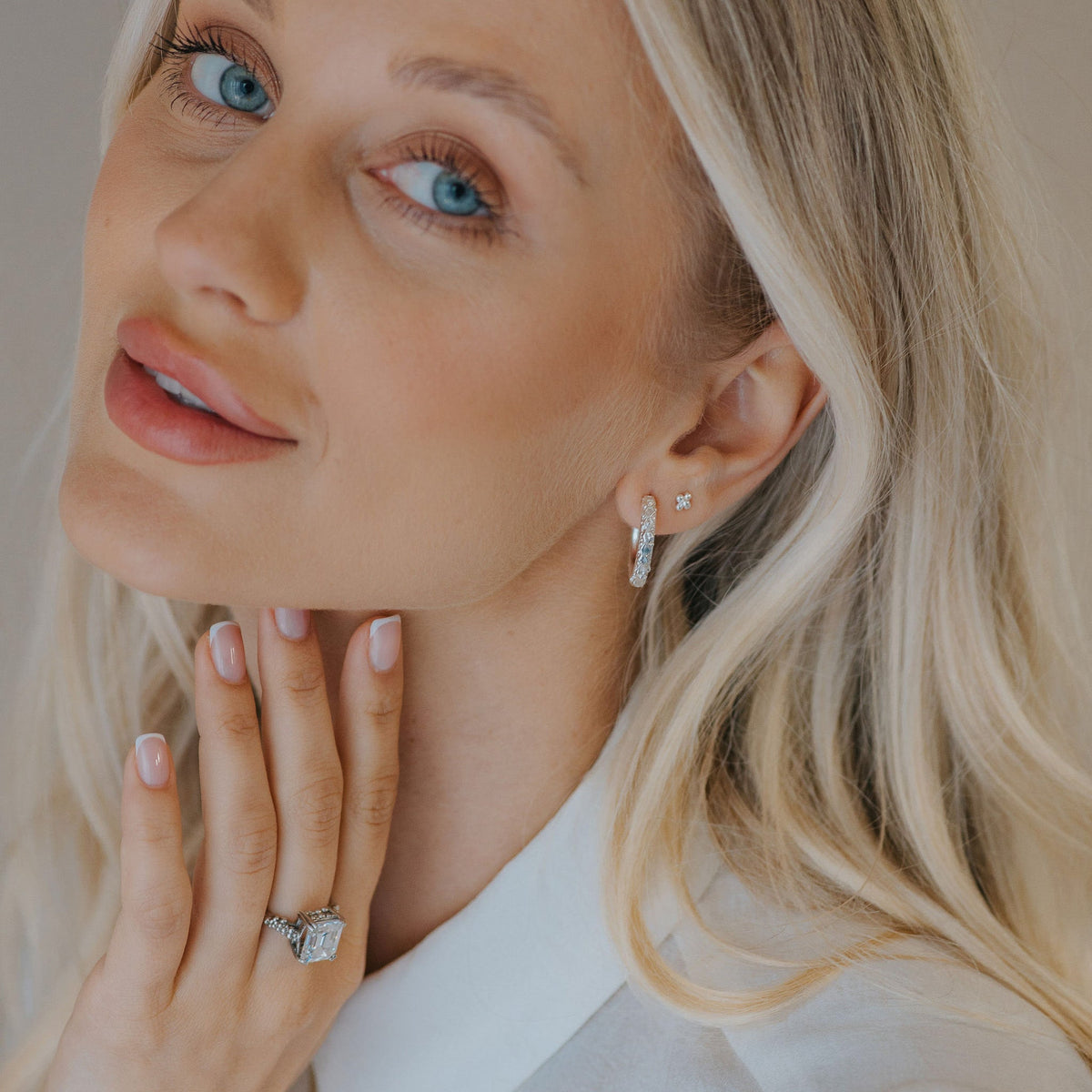 Dainty London The Silver Hebe Hoops