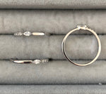 Thin Rings with clear zircon stones - Sparkle Collection Rose Gold Plated Silver No8
