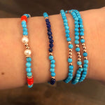 Three Row Turquoise Friendship Bracelet