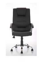 Thrift High Back Executive Black Leather Office Chair with Arms Black Leather