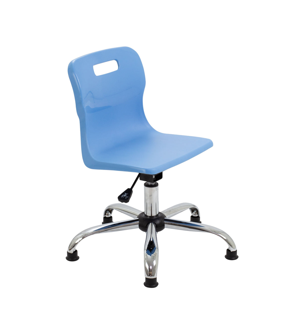 Titan Swivel Junior Chair (365 to 435mm) Sky Blue Glides