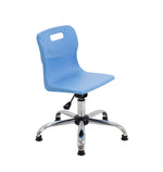 Titan Swivel Junior Chair (365 to 435mm) Sky Blue Glides