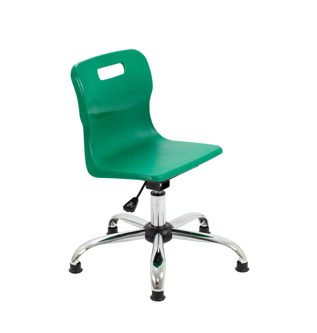Titan Swivel Junior Chair (365 to 435mm) Green Glides