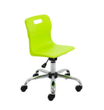 Titan Swivel Junior Chair (365 to 435mm) Lime Castors