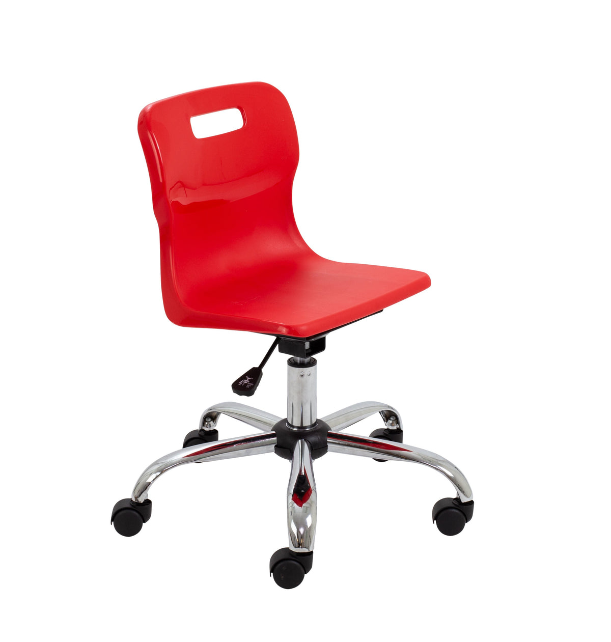 Titan Swivel Junior Chair (365 to 435mm) Red Castors