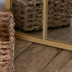 Tomi- Full Length Gold Metal Arched Lattice Window Mirror - 180cm x 90cm