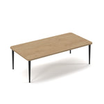 Trinity rectangular coffee table 1400 x 700mm Kendal oak top