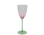 Set of Two Colourflow Fluted Wine Glasses