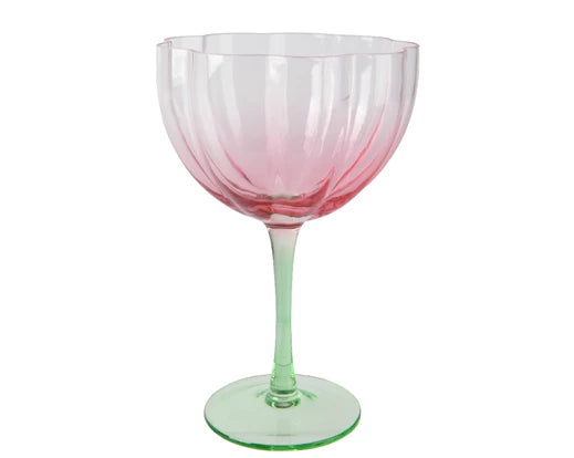 Set of Two Colourflow Coupe Wine Glasses