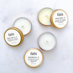 Fais Travel Scented Soy Handpoured Candles Set