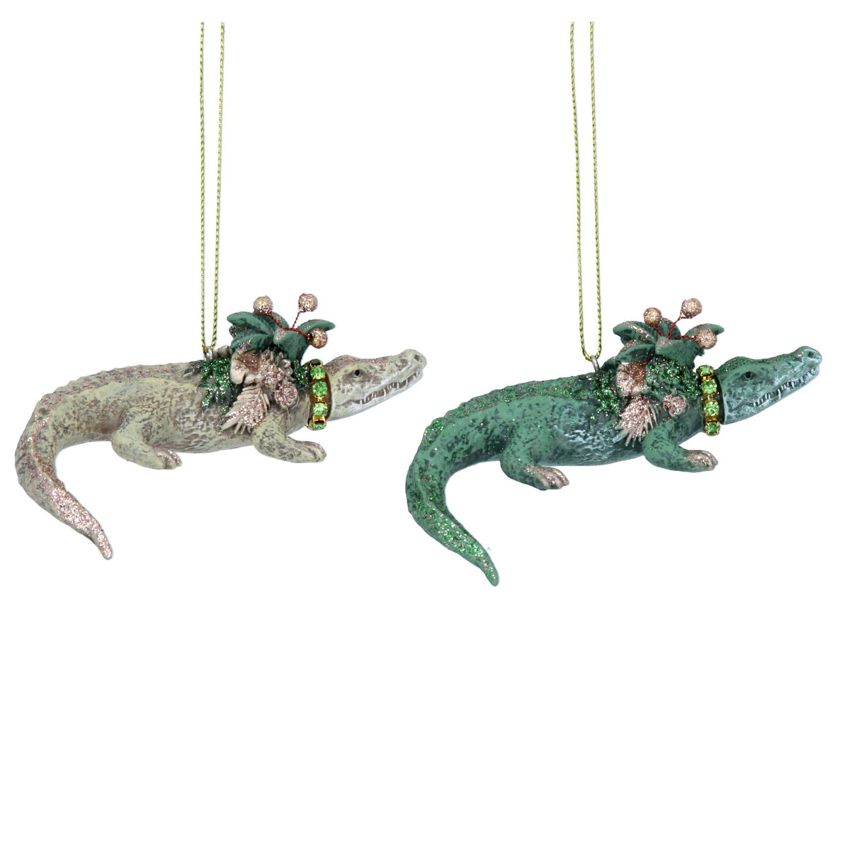 Tropical Crocodile Christmas Decoration Single Crocodile