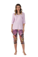 M-Max Tropical Print Pink 100% Cotton Pyjama Set