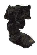 Tuscan Shearling Cushion Square 45cm Black & Black Cord