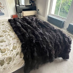 Tuscan Shearling Throw | Fur Blanket | Sheepskin Rug | Dark Chocolate
