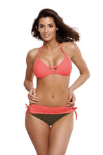 Two Tone Push Up Bikini Two Piece Set | Marko Pink Shade 1