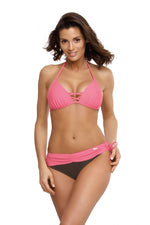 Two Tone Push Up Bikini Two Piece Set | Marko Pink Shade 3