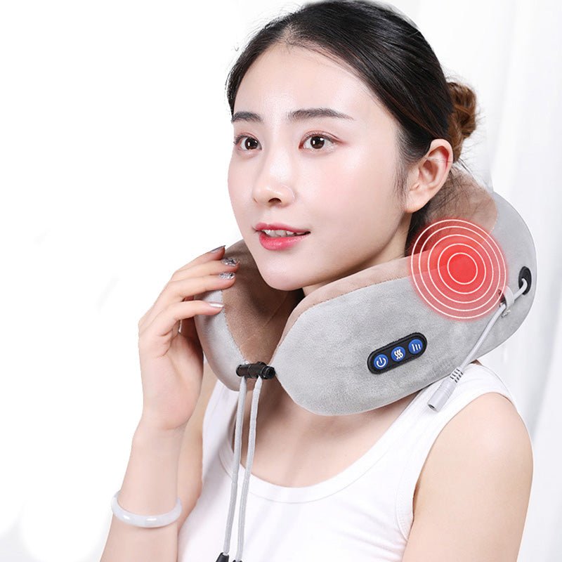 U-Shaped Portable Electric Neck Massager Pillow Default Title