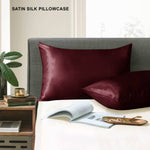 Ultra Soft Satin Pillow Cases Burgundy