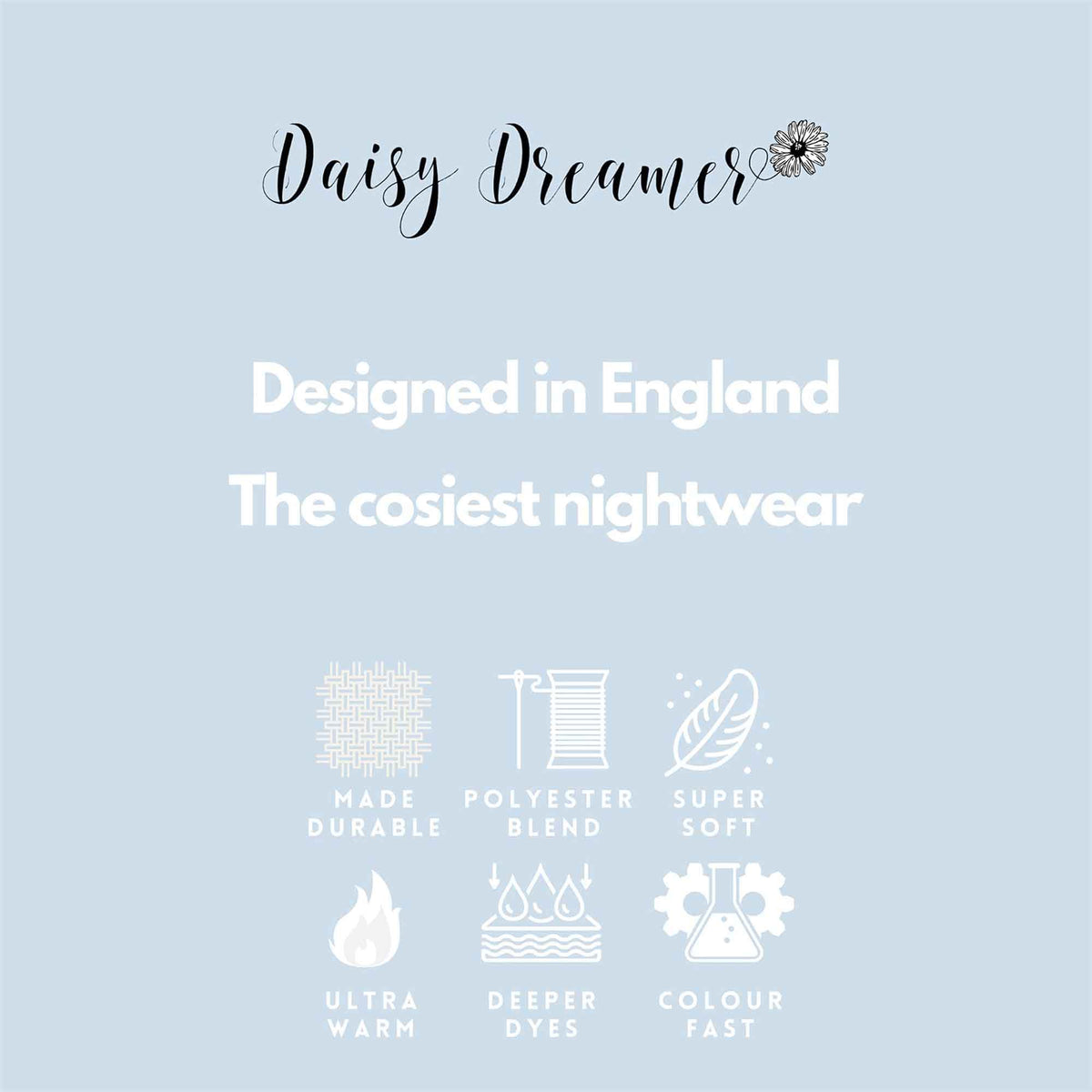 Daisy Dreamer Snuggle Fleece Hooded Robe - Soft Luxurious Dressing Gown