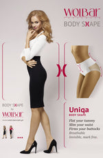 Wolbar Uniqa High Waist Shaping and Lift Mesh Briefs Beige