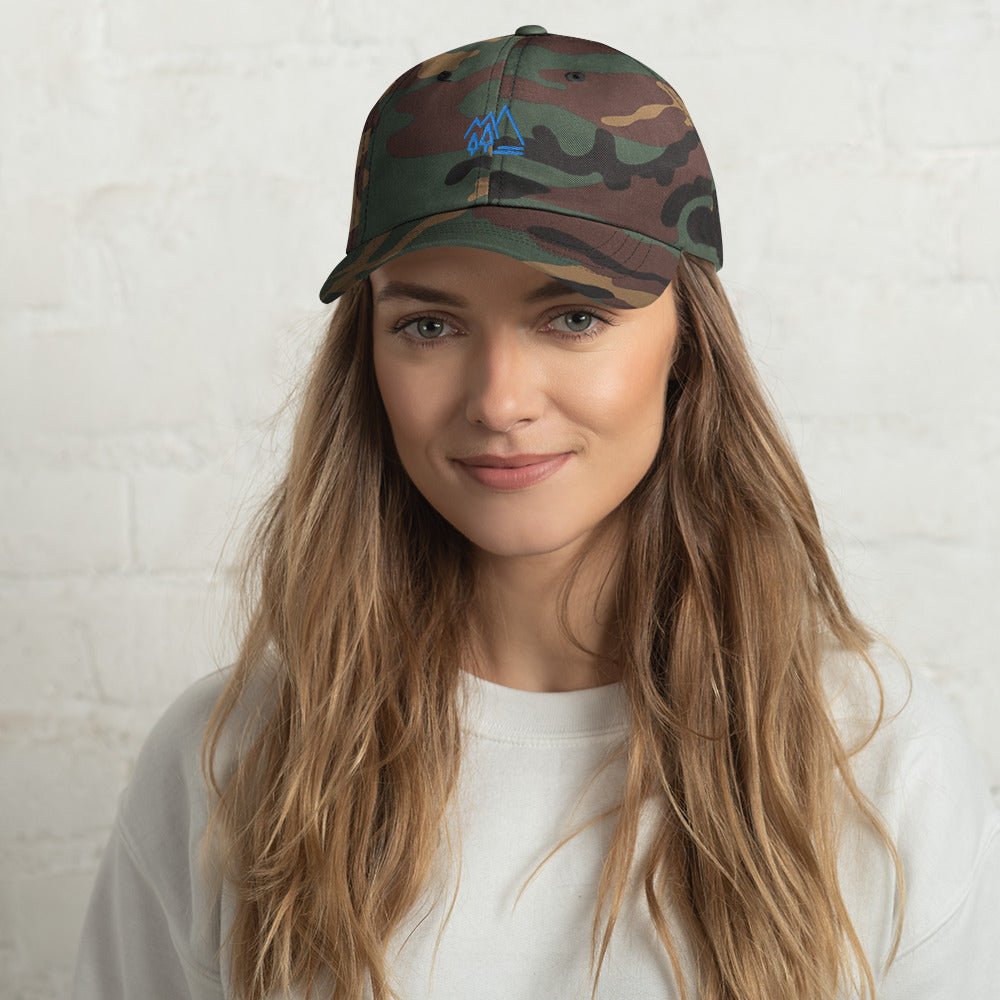 Unisex Icespheric Dad Cap Hat Green Camo
