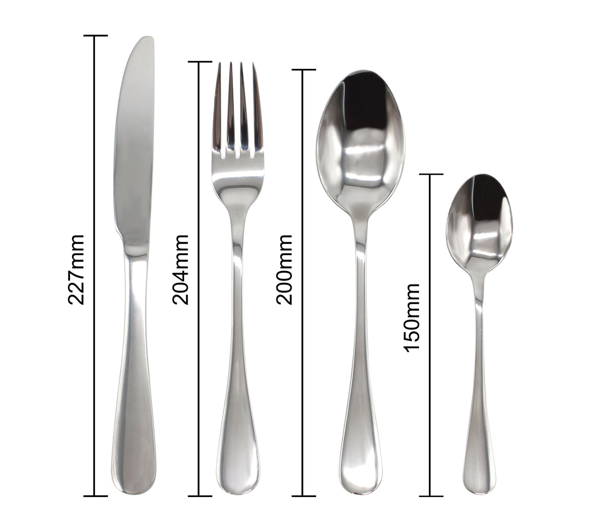Cutlery Sets Stainless Steel Gold 16 24 32 piece Set Glim&Glam