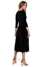 Moe Velour Classic Midi Dress