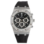 Visage Noir Argenté Chronograph Men's Watch