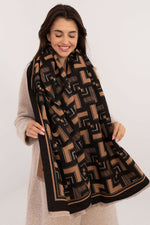 Viscose Wool Mix Shawl 190cm | 9 Colours | AT black one-size-fits-all