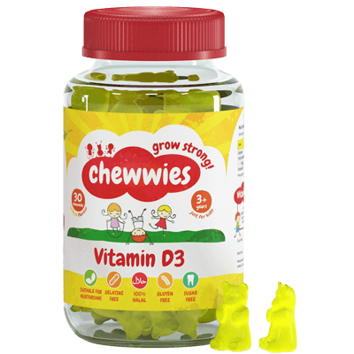 Chewwies Vitamin D3 30 Sugar Free Vegan Gummies